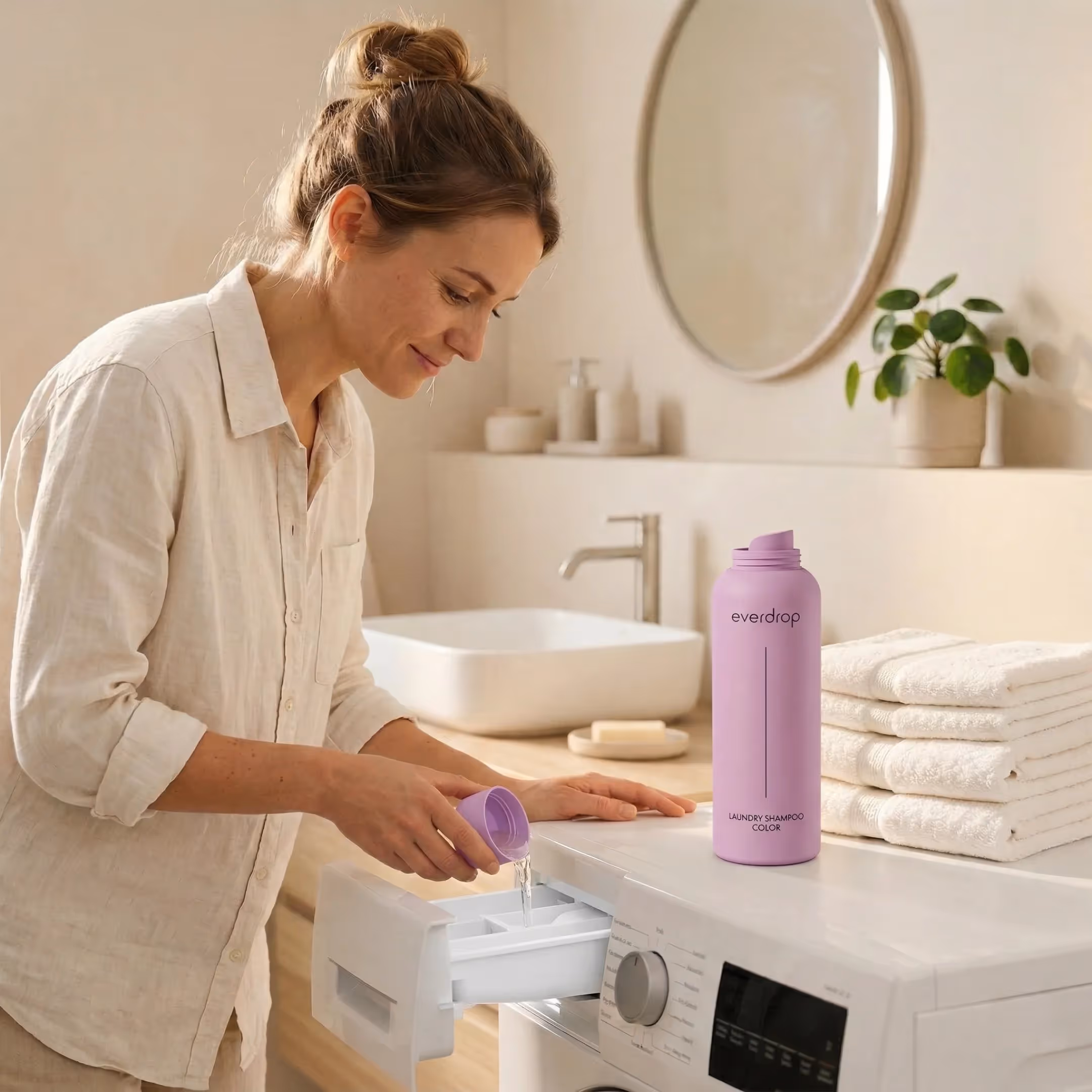 everdrop Laundry Shampoo Color in Anwendung — Lifestyle