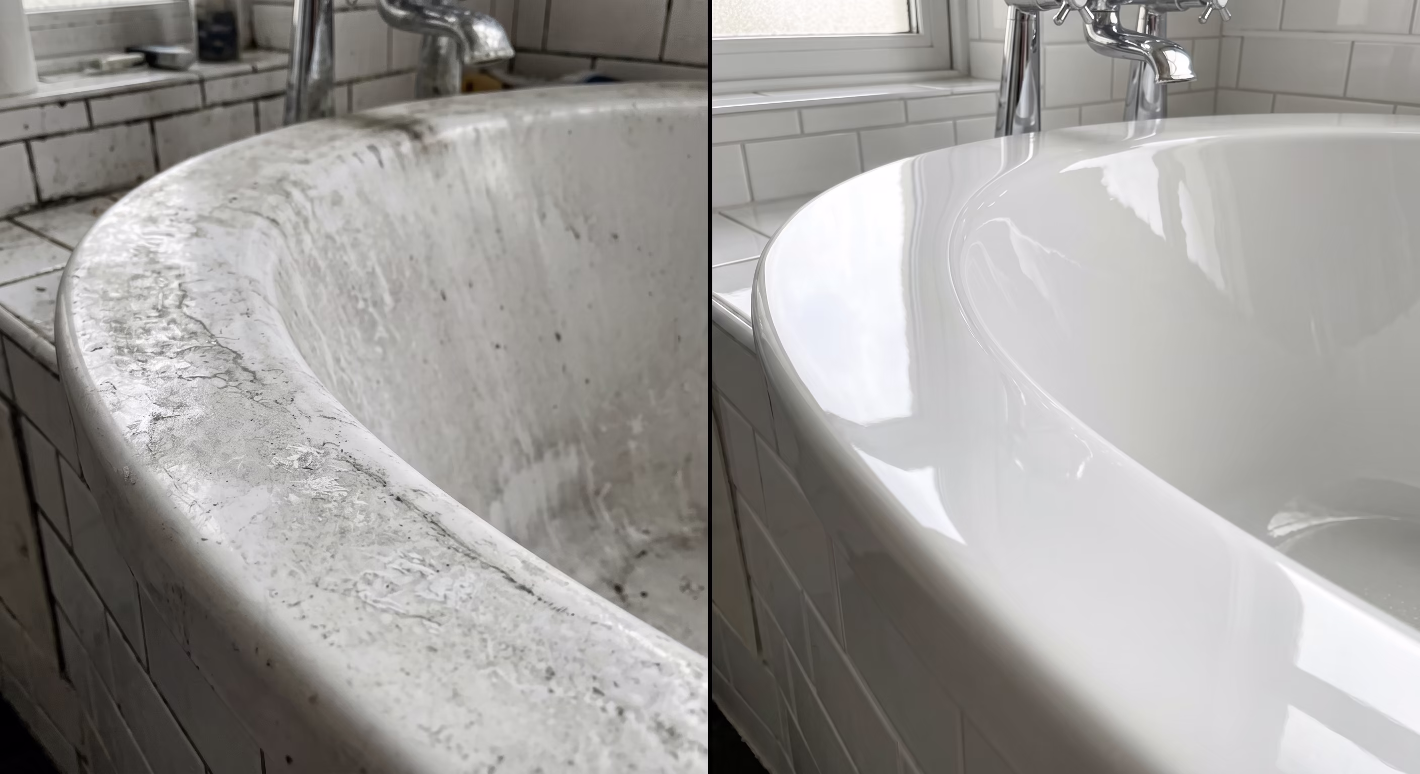 Badewanne vorher/nachher